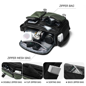 Túi đựng máy ảnh bằng da sang trọng kiểu Messenger ngoài trời Túi đựng máy ảnh chống nước di động Vỏ bảo vệ Túi đựng máy ảnh <span class=keywords><strong>DSLR</strong></span> lớn - Product Image 4