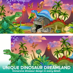Tente de jeu pour enfants dinosaures, pop-up, intérieure et extérieure, maison de jeu sur le thème des dinosaures, <span class=keywords><strong>fort</strong></span> pour garçons et filles de 3 ans et plus - Product Image 3