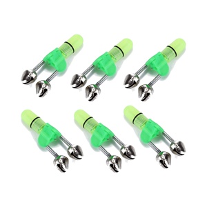 Indicateur de morsure de pêche, clochette d'alarme pour canne à pêche, lumière de nuit, clip de fixation pour la pointe, clochettes jumelées, lumières pour la pointe de canne à pêche, accessoires - Product Image 1