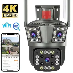 12MP 8X Zoom Drei-Objektiv-Kamera Überwachung Wifi-Sicherheits system Hopeway IP-Netzwerk kamera Outdoor Ptz Drei-Objektiv-CCTV-Kamera