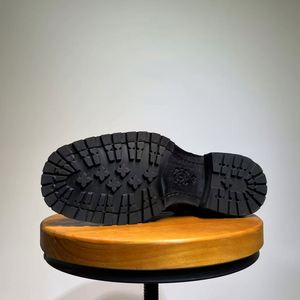 Bottines en cuir lavé pour homme, faites à la main, effet vieilli, à lacets épais, bottes de travail, semelle antidérapante, style rétro streetwear, automne/hiver - Product Image 4