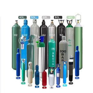 Bouteille de gaz en acier sans soudure WQ 8L 10L 40L pour l'oxygène, le CO2, l'argon, utilisable dans les machines à soda et à bière - Product Image 1