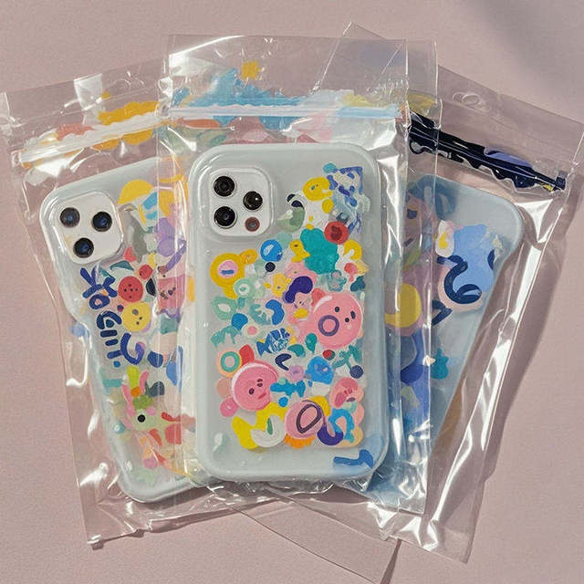 Custom Printed Food Grade Biodegradable Clear PE Zipper Top Waterproof Phone Cases for Packaging
