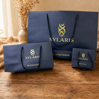 Sac de shopping en papier avec logo personnalisé, couleur pleine