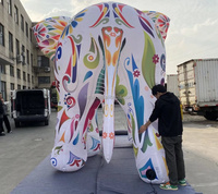 Modèle de ballon gonflable publicitaire en forme d'éléphant de dessin animé, grand éléphant gonflable