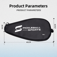 Sac de raquette de pickleball en cuir PU, étui triangulaire simple, léger