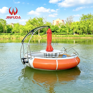 Barco de motor para resort, barbacoa, HDPE, con pedal eléctrico, para alquiler, a gasolina, Yamaha, tipo <span class=keywords><strong>donut</strong></span>, flotante, con cama acolchada suave - Product Image 5