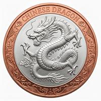 Pièce de monnaie occidentale en cuivre bicolore Dragon pour décoration surréaliste, cadeau, collection numismatique