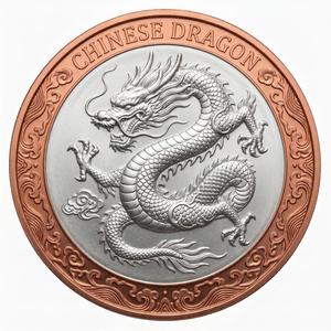 Moneda de Dragón Occidental de Cobre de Doble Tono para Decoración Sobrenatural, Regalo, Colección Numismática - Product Image 3