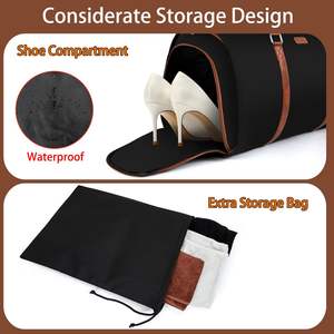 Custom LOGO Hanging Suitcase <strong>Suit</strong> Travel <strong>Bags</strong> Women Convertible Garment <strong>Bag</strong> Carry on Garment Duffel <strong>Bag</strong> With Shoe Compartment - Product Image 4