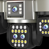 Caméra solaire AOV V720Z 3M 4 objectifs 8MP 4G, zoom numérique 18X, détection humanoïde par IA, enregistrement 24h/24 et 7j/7, caméra de sécurité extérieure HE