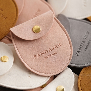 Bolsa de Joyería de Microfibra de Terciopelo, Pequeña y Portátil, Bolsa para Anillos con Logotipo Personalizable - Product Image 3