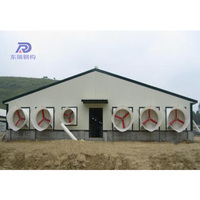 Petit bâtiment de structure métallique de poulailler de ferme de poulailler pour 5000 poulets