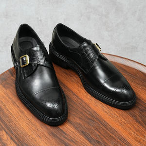 Nuevos Zapatos Formales Casuales de Negocios con Cordones y Punta Cuadrada de Cuero Genuino para Hombre, Transpirables, Antideslizantes y Ligeros para Otoño - Product Image 5