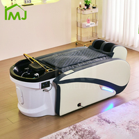 Fauteuil de lavage électrique pour salon de coiffure, lit de massage pour spa capillaire avec raccordement aux canalisations