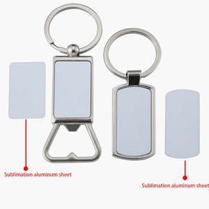 Wholesale Promotion Gifts Festivals DIY <b>Key</b> <b>Chains</b> Souvenir Metal Bottle Opener Keychain Sublimation Blanks Metal Keychain - Product Image 2