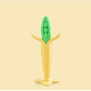 <span class=keywords><strong>Amazon</strong></span> de tren cerebro europea y banana patrón de alimentos grado sillicione mordedor para bebé para la alimentación - Product Image 1