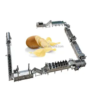 Qiangda potato chips and french fries machine making machine used to potato chips and french fries fried snacks production line