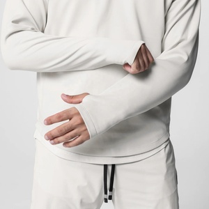 Nova Chegada Ropa Deportiva Mujer Tendencia 2023 Personalizado Zip Manga Longa Top Ginásio Casacos Com Buracos De Polegar para Homens - Product Image 4