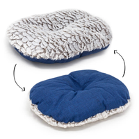 Coussin réversible pour chien, double face, lin et peluche douce, tapis de couchage toutes saisons