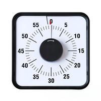 Timer Visual 60 Menit, Timer Dapur Mekanik Plastik Ukuran Besar 7,5 Inci Persegi, dengan Perekat Magnetik untuk Ruang Kelas dan Rumah
