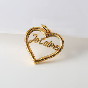 Design de bijoux personnalisé avec logo sont S925 pendentifs d'amour <span class=keywords><strong>en</strong></span> argent à <span class=keywords><strong>envoyer</strong></span> à petite amie plaqué or pendentif lettres coeur dames - Product Image 2