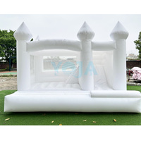 Istana Balon Tiup PVC OEM untuk Anak-anak 13FT Warna Putih dengan Blower untuk Sewa