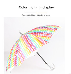 QX Cheap Strong <b>Windproof</b> Fiberglass Straight <b>Umbrella</b> Auto Open Double Layer J Handle Rain <b>Umbrella</b> - Product Image 3