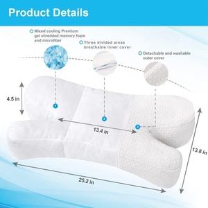 Almohada Ergonómica Antienvejecimiento para Dormir de Lado, Almohada Cervical de Espuma Viscoelástica con Almohada de Belleza Antiarrugas - Product Image 2