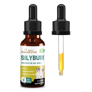 Suplemento Líquido de Alta Calidad Oscar Silybum, Raíz de Jengibre, <span class=keywords><strong>Colina</strong></span>, Raíz de Diente de León, Digestión, Salud Inmunológica, Sabor a Carne para Perros - Product Image 1