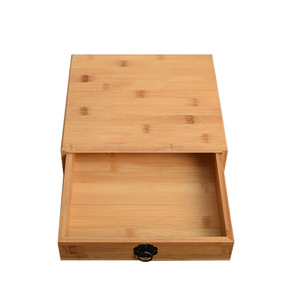 Bamboo Tea <b>Cake</b> <b>Box</b> Rectangle 5.5cm High Handmade <b>Gift</b> Packaging For Pu'er Tea Storage - Product Image 5