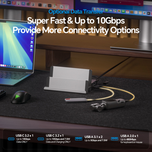 Docking Station con Display triplo PULWTOP con doppio supporto con 100W PD, <span class=keywords><strong>3</strong></span> <span class=keywords><strong>HDMI</strong></span> + 2 DP 4K, 2 USB-C PD, Ethernet (Driver richiesto) - Product Image 5