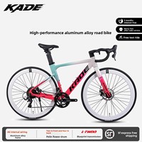 Vélo de route KADE Light Cavalry M380 avec cadre en alliage d'aluminium, freins V doubles, 14/18 vitesses, tout en un, super rapide, pour hommes