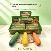 Jouet anti-stress créatif en caoutchouc souple à rebond lent, en forme de légumes croustillants, pour la relaxation et la décompression, emballage en boîte, pour l'exportation