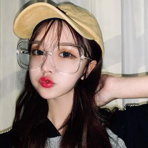 Oversized Black Rimmed Glasses Irregular Mirror Memory Plastic Full <b>Frame</b> Blue Light Protection For Women Korean Style - Product Image 5
