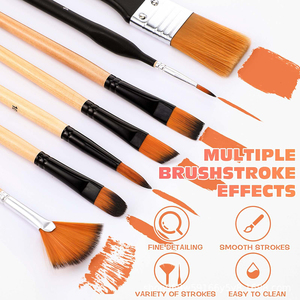 Juego de 32 Pinceles de Nailon para Detalles Angulares, Pinceles para Pintura Acrílica y Acuarela - Product Image 6