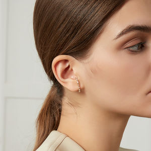 Czcity Grote Hoepel Oor Manchet C Vorm C-Vorm Unieke Vrouw Verklaring Zilveren Meisje Mode Trendy Oor Manchet Oorbel - Product Image 3