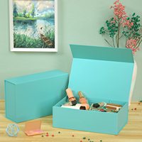 Boîtes magnétiques de luxe à faible MOQ, vente en gros, boîte cadeau rigide pliable en papier avec ruban et fermeture magnétique pour mariage et anniversaire