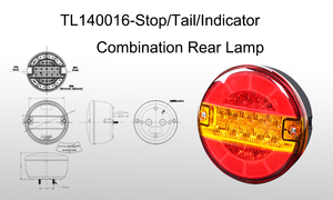 Hot Selling <strong>12V</strong> 24V 4 Inch Round Stop Tail Indicator signal Multicolor Truck Tail <strong>Light</strong> - Product Image 3