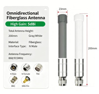 Antenne extérieure omnidirectionnelle en fibre de verre 4G/5G 700-2700MHz 5dBi N Mâle