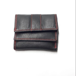 Portefeuille en cuir véritable de qualité supérieure avec protection RFID, design pochette, plusieurs emplacements pour cartes et poche à monnaie, disponible à la vente - Product Image 1