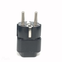 Adaptateur de prise Usa vers France Type F Rond 2 Broches 4.8mm Power Electrica Conversion Plug Universal to European Eu Travel