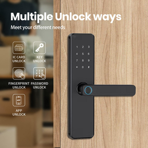 กลอนประตูอัจฉริยะ Glomarket Tuya WiFi TTLock สแกนลายนิ้วมือ OEM Odm พร้อมระบบควบคุมผ่านแอพพลิเคชั่น รหัสผ่าน และบัตร สำหรับประตูอพาร์ทเมนต์และสำนักงาน - Product Image 5