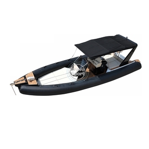 2024 Hypalon Rib Boat 860 avec console centrale <span class=keywords><strong>de</strong></span> bateau d'eau salée gonflable 9m <span class=keywords><strong>de</strong></span> profondeur v péniches <span class=keywords><strong>de</strong></span> <span class=keywords><strong>luxe</strong></span> - Product Image 3
