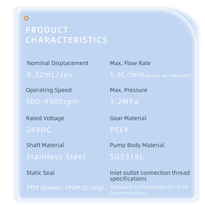 Pompe à engrenages DOCOD en acier inoxydable pour machine à café, pompe de circulation à faible débit, pompe doseuse à entraînement magnétique - Product Image 3