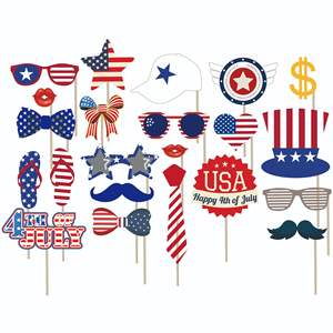 4. Juli <span class=keywords><strong>Photo</strong></span> <span class=keywords><strong>Booth</strong></span> Requisiten für 4. Juli Dekorationen Premium Fotografie Requisiten vom Lieferanten - Product Image 2