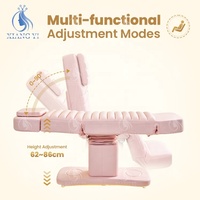 Table de massage pour soins du visage, en cuir PU, électrique, lit de beauté, lit de salon de cosmétiques, lit pour extensions de cils
