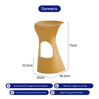 Tabouret de bar en plastique PP de style nordique, moderne et minimaliste, empilable, pour usage hôtelier