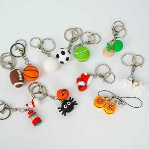 Professional Factory Non Toxic Soft PVC Keychain Charms <b>Kids</b> Cute Mini Key <b>Ring</b> for Promotional Gifts - Product Image 3