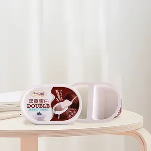 90 ml Pot De Yoghurt leer mit Deckel manipulationssicher IML Joghurtpackung PP-Einsatz Kunststoff-Joghurtbecher